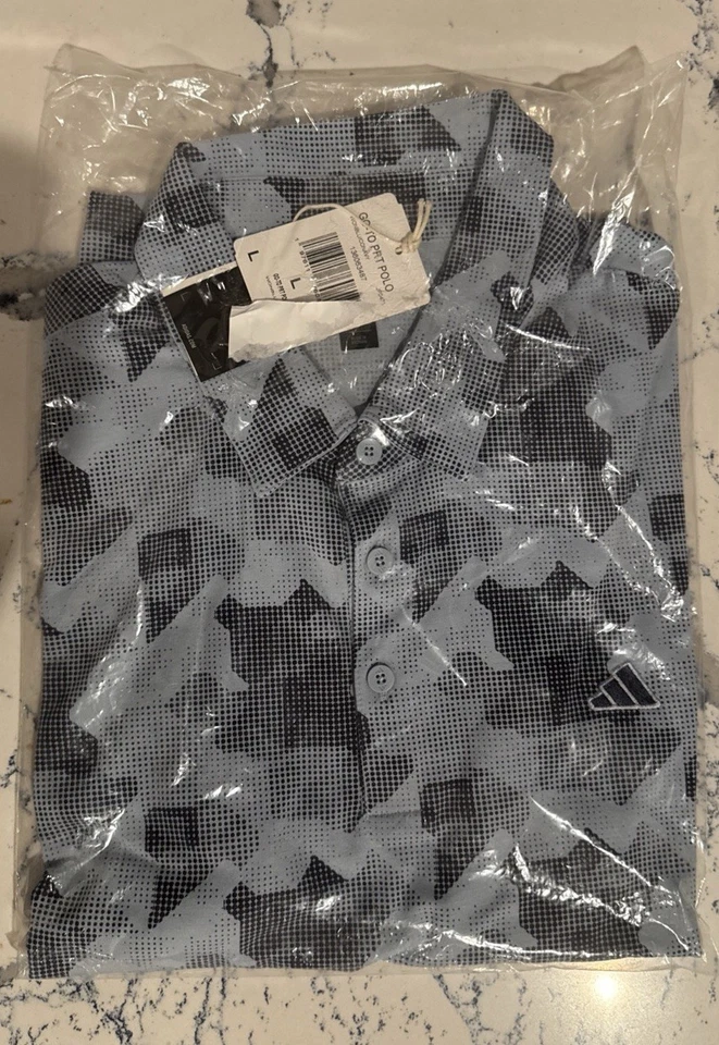 Camisa polo de golf Adidas para hombre estampada XL verde nueva Foto 4 de 4