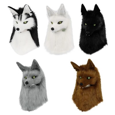 Huskys Wolfskopf Hut Plüsch Halloween Cosplay Mütze Kostüm Zubehör Tierkopf