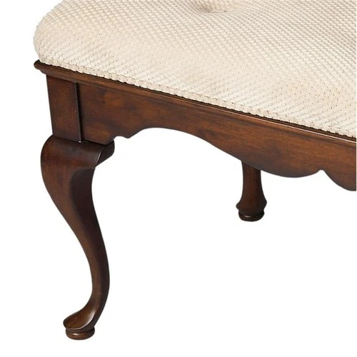 Butler Specialty Traditional Tufted Bench In Plantation Cherry - Picture 2 of 2