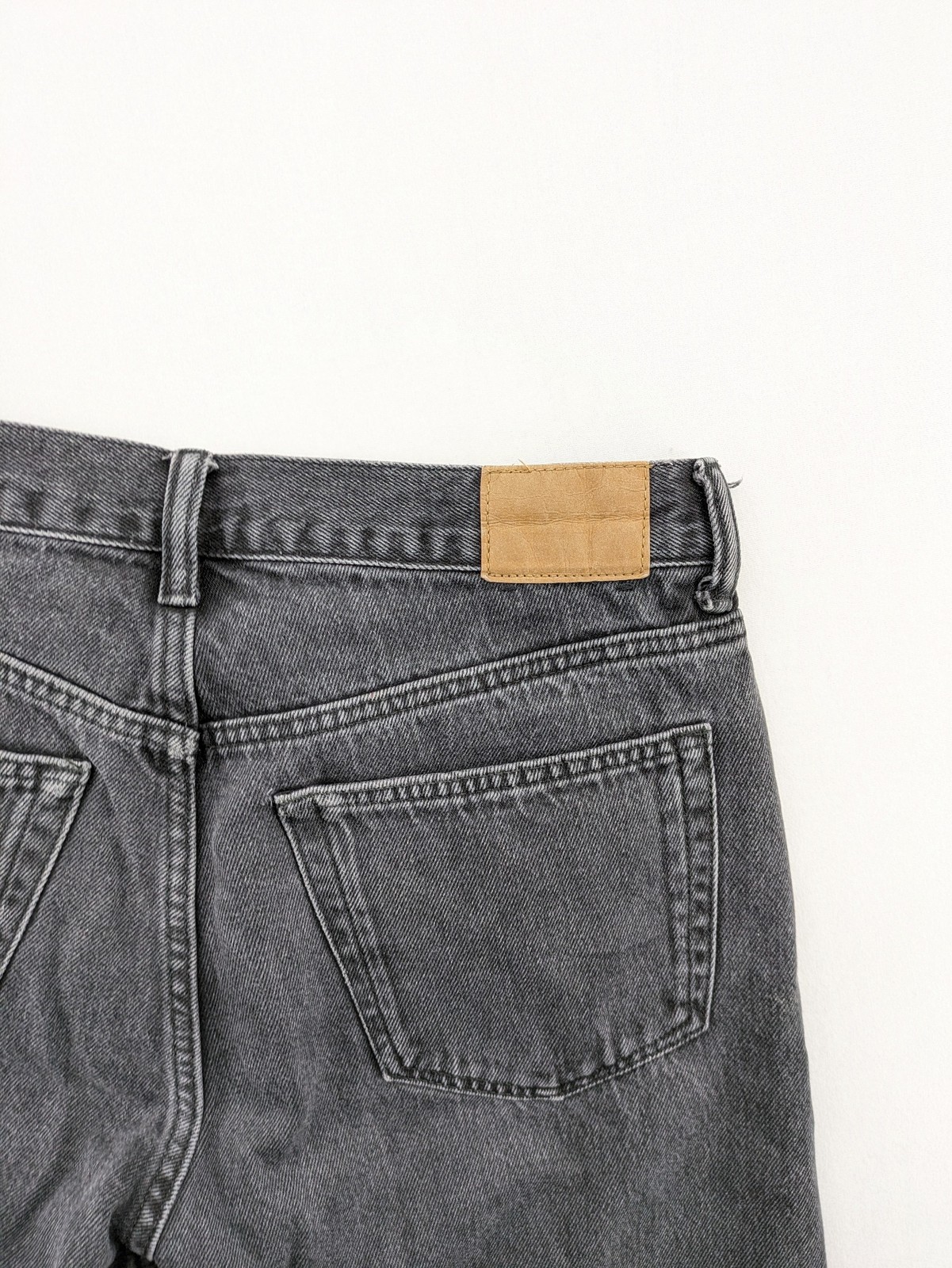 Weekday Jeans Space Relaxed Straight W28 L30 Anthrazit Denim Button Fly image 7