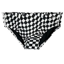 NWT Speedo Eco Endurance 34 Distorted Checker Inner Drawstring Swim Brief