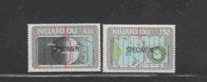TONGA-NIUAFO'OU #46-47 1984 MAPS MINT VF NH O.G SPECIMEN