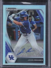 2021 Panini Prizm Draft Picks #PDP76 John Rhodes Base Autographs Silver Prizm