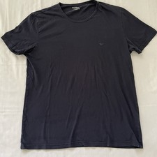 Emporio Armani Underwear T Shirt Mens Large Navy Blue Minimal Logo Cotton