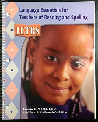 LETRS -- LANGUAGE ESSENTIALS FOR TEACHERS OF READING AND By Louisa C. Moats *VG*