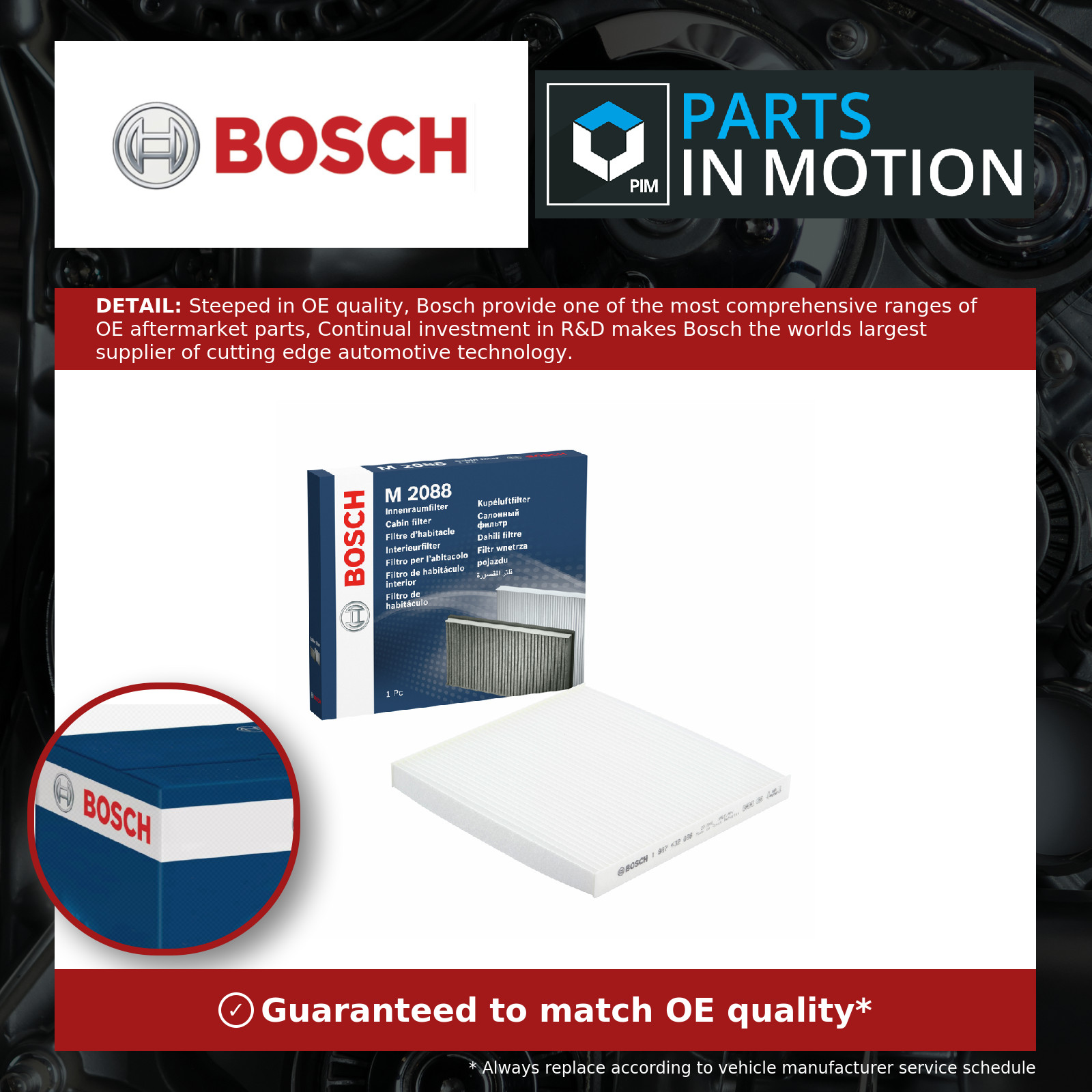 Pollen / Cabin Filter fits TOYOTA AVENSIS ADT251 2.2D 05 to 08 Bosch 87139YZZ07 - Image 6