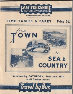 East Yorkshire Motor Services Bus Timetable 16th June 1938 UFN