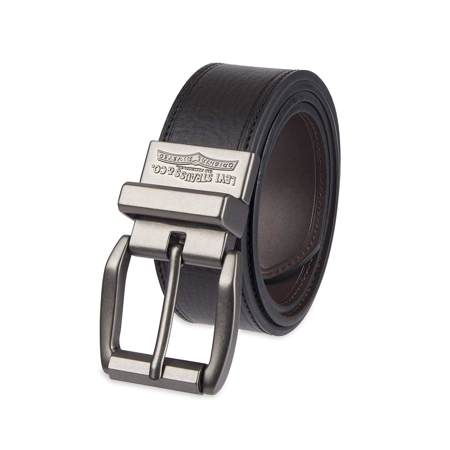 Levi's Men's Reversible 1.56 In (40MM) Casual Leather Belt Black-Brown