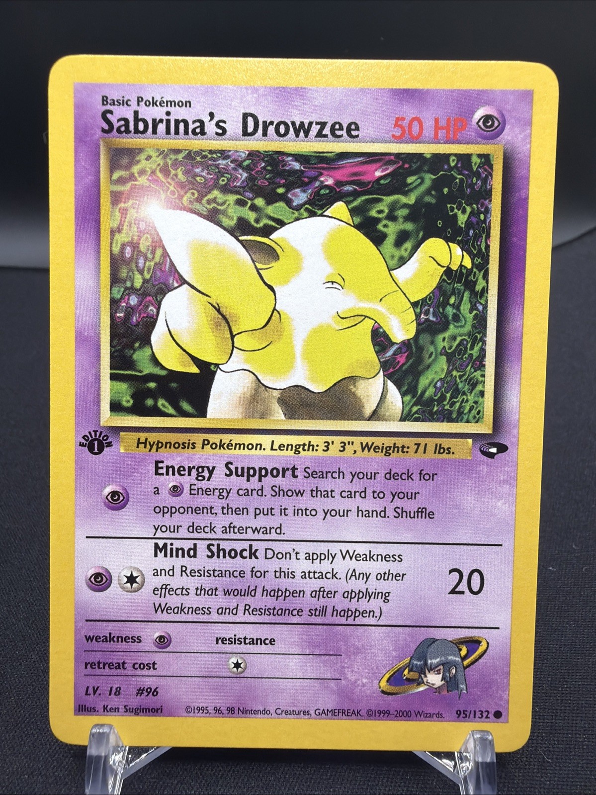 Pokemon Card Sabrina's Drowzee 95/132 1st Edition Gym Challenge *NM* (ENG)