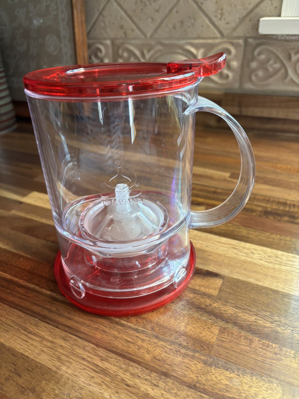Vana Perfectea Maker Loose Leaf Tea Infuser Orange Red 16 Oz