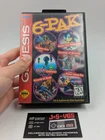 6-Pak Sega Genesis CIB Complete Clamshell Case