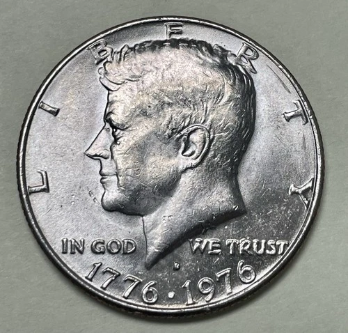 ERROR Coin 1976-D Bicentennial Kennedy Half Dollar "H" Letter #1001 AU
