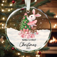 Babys First Christmas Ornament 2025 Girl, Baby Girl First Christmas Ornament ...
