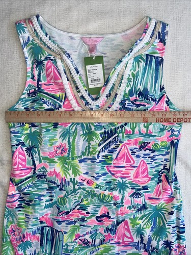 Lilly Pulitzer Women's Harper Stretch Shift Dress Multi Salt in The Air Medium - Picture 5 of 11