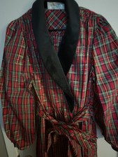 Komar Full Taffeta Robe With Velvet Accents Size M