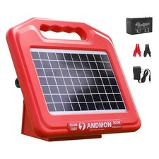 50 Miles Solar Electric Fence Charger, 0.95 Joule High-Power Solar Fence Charger