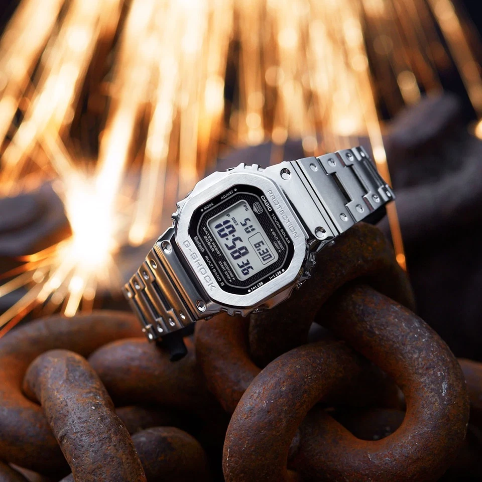 G-Shock Full Metal Silver Edition Bluetooth Solar Watch GMW-B5000D-1 | RRP $1199 - image 2 of 4