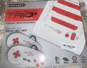 Retro-Bit Super Retro Trio 3+ Plus HD NES+SNES+Genesis Console Only 