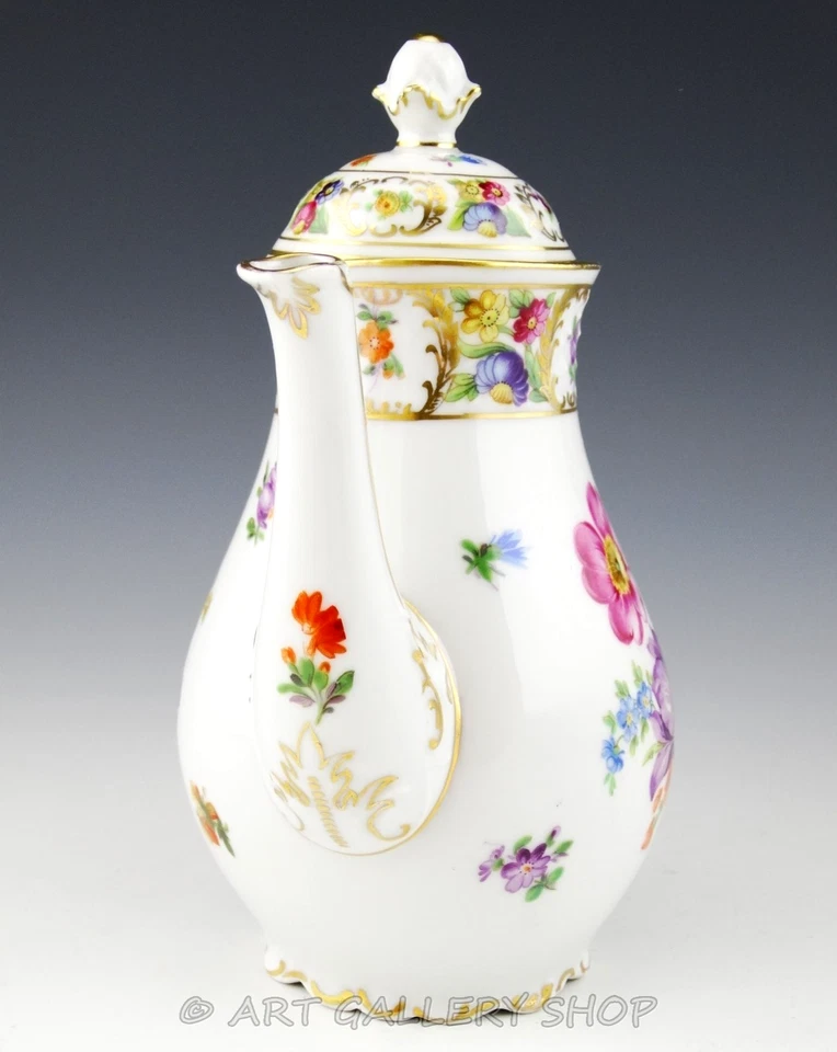 Schumann Bavaria EMPRESS DRESDEN FLOWERS 7" SMALL TEA OR COFFEE POT WITH LID - Image 3 of 4