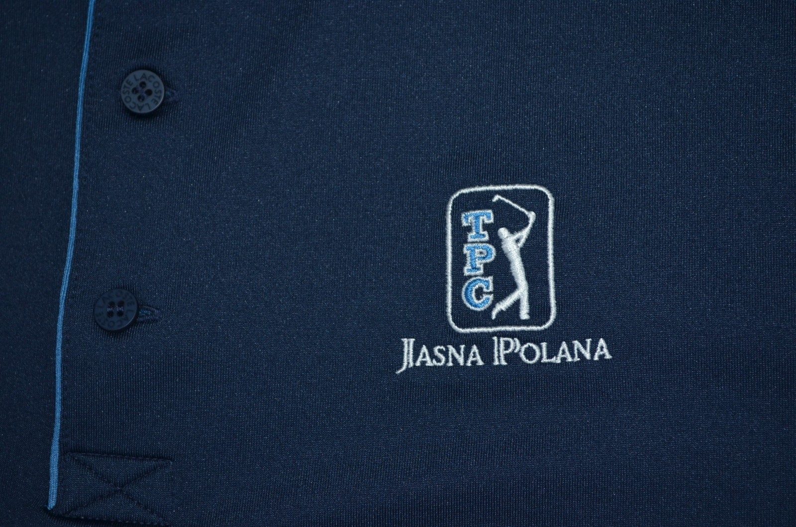 LACOSTE Sport Men's Polo Shirt Size XL/ 6 Navy Blue TPC Jasna Polana