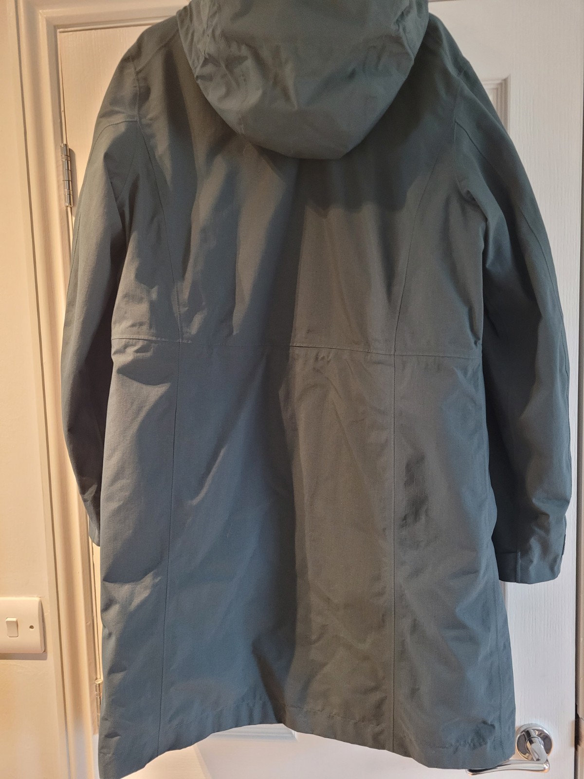 ROHAN Hilltop Jacket Khaki Green Barricade Waterproof Hood Womens Small (BIG) image 7