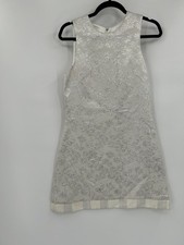 ABS Collection Dress Womens 2 Brocade Metallic Sleeveless Mini Made in USA