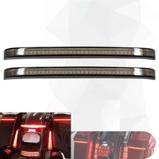 Smoke Lens Rear LED Saddlebag Blade Running Brake Sequential For Harley Touring