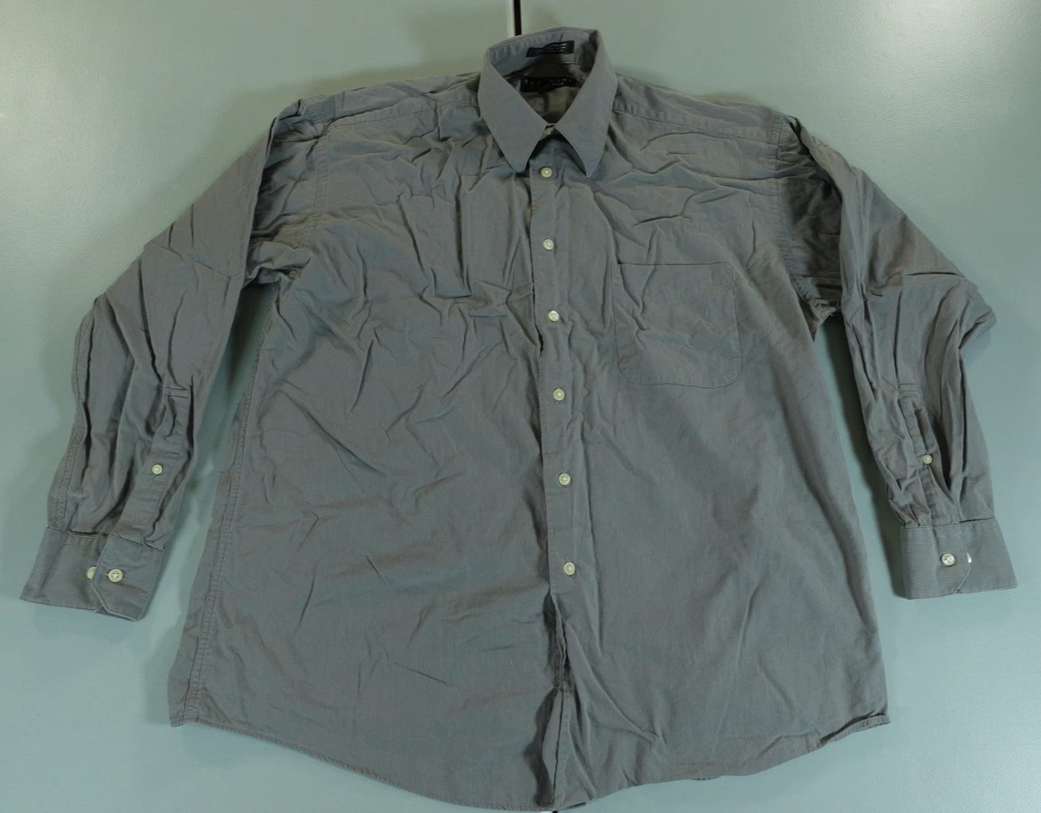 brandini dress shirts New Vintage Brandini Dress Shirt Mens Large Gray Dupont Nylon Teflon