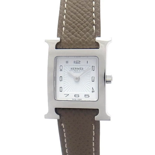 Orologio HERMÈS H PM HH1.210 quadrante Sunray 21mm acciaio inox quarzo donna