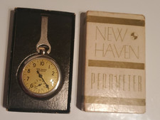 Vintage NEW HAVEN Pedometer NO. 230, Original Box, Instructions, 1953 Receipt