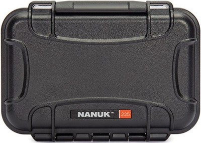NANUK 225 Waterproof Case Black Durable Rugged Crushproof Resin Construction