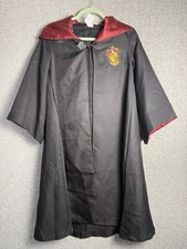 Wizarding World Harry Potter Black Red Gryffindor Hooded Robe Cloak Kids MED 7/8