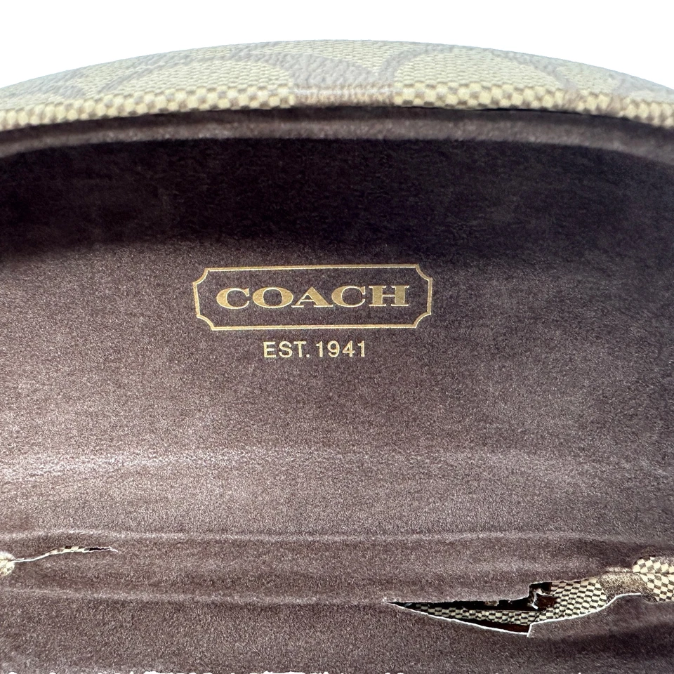 Gafas de sol Coach HC7047 aviador marrón degradado con estuche tela lentes rayadas Foto 3 de 4