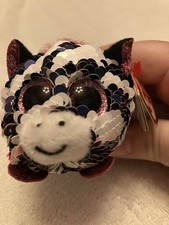 Ty Beanie Teeny Stackable Zoey Sequin Zebra New W/tags 4x2” Approximately