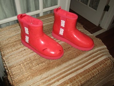 UGG CLASSIC CLEAR MINI 1113190 SAMBA RED Women s Size 8 Boots Shoes