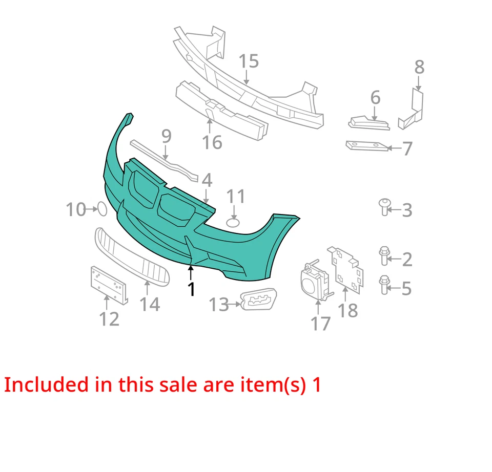 Cubierta del parachoques delantero BMW M3 E90 E92 E93 2008 2009 2010 2011 2012 2013 FABRICANTE DE EQUIPOS ORIGINALES Foto 3 de 4