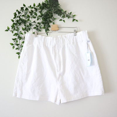 NEW Draper James RSVP Paperbag Shorts Size XXL White