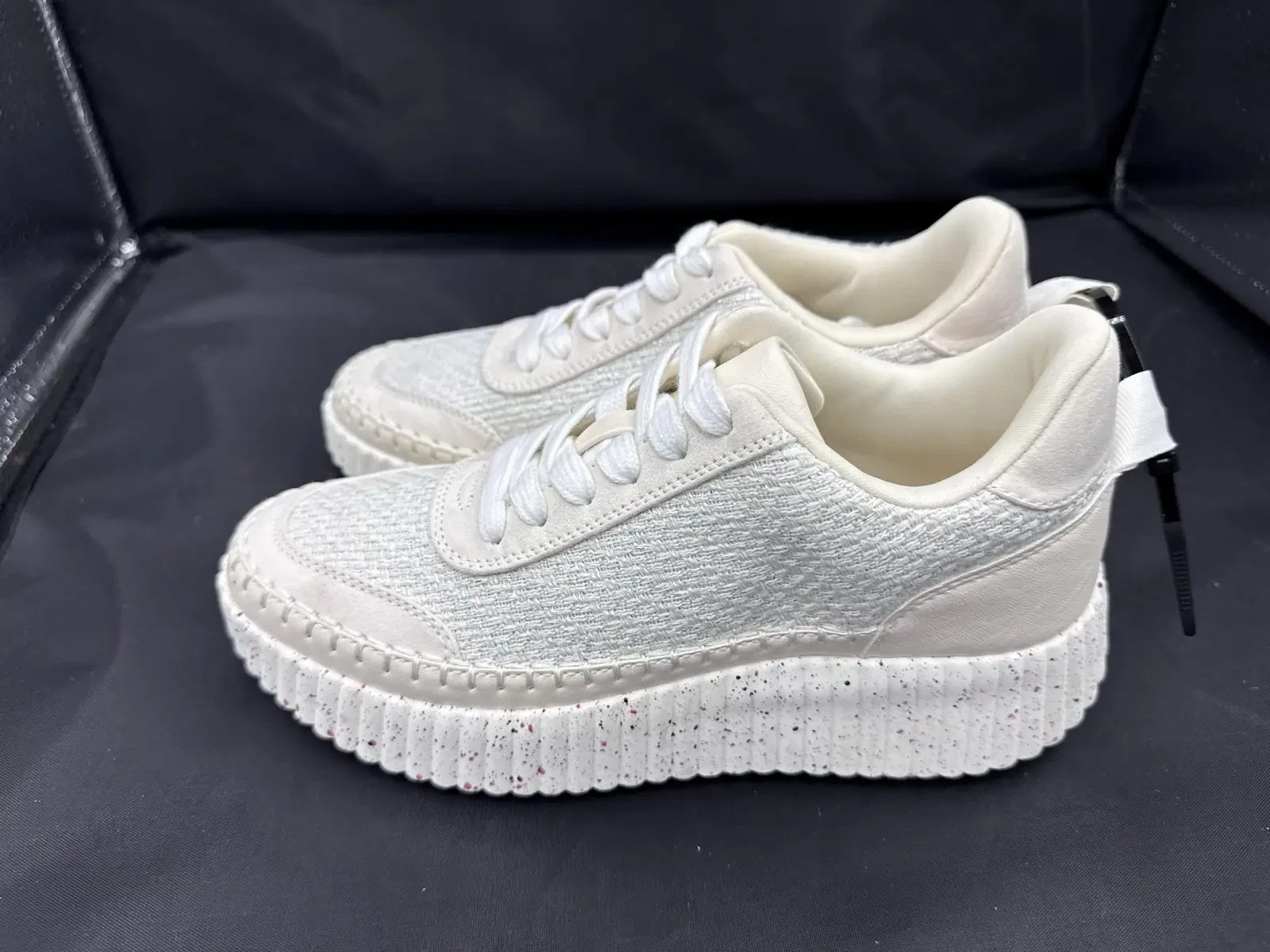 Jack Wills Womens Wedge Trainers UK 4 EU 37 Cream White Platform Chunky Shoes image 5