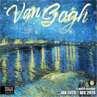 Signature - Vincent Van Gogh 2026 Wall Calendar 12 Month | 12'' X 24'' Open | Thic
