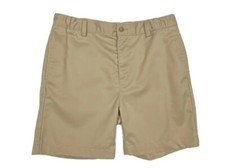 LANDS' END BOYS 6.5" Wrinkle Resistant Chino Shorts Khaki Adjust Waist Size 20
