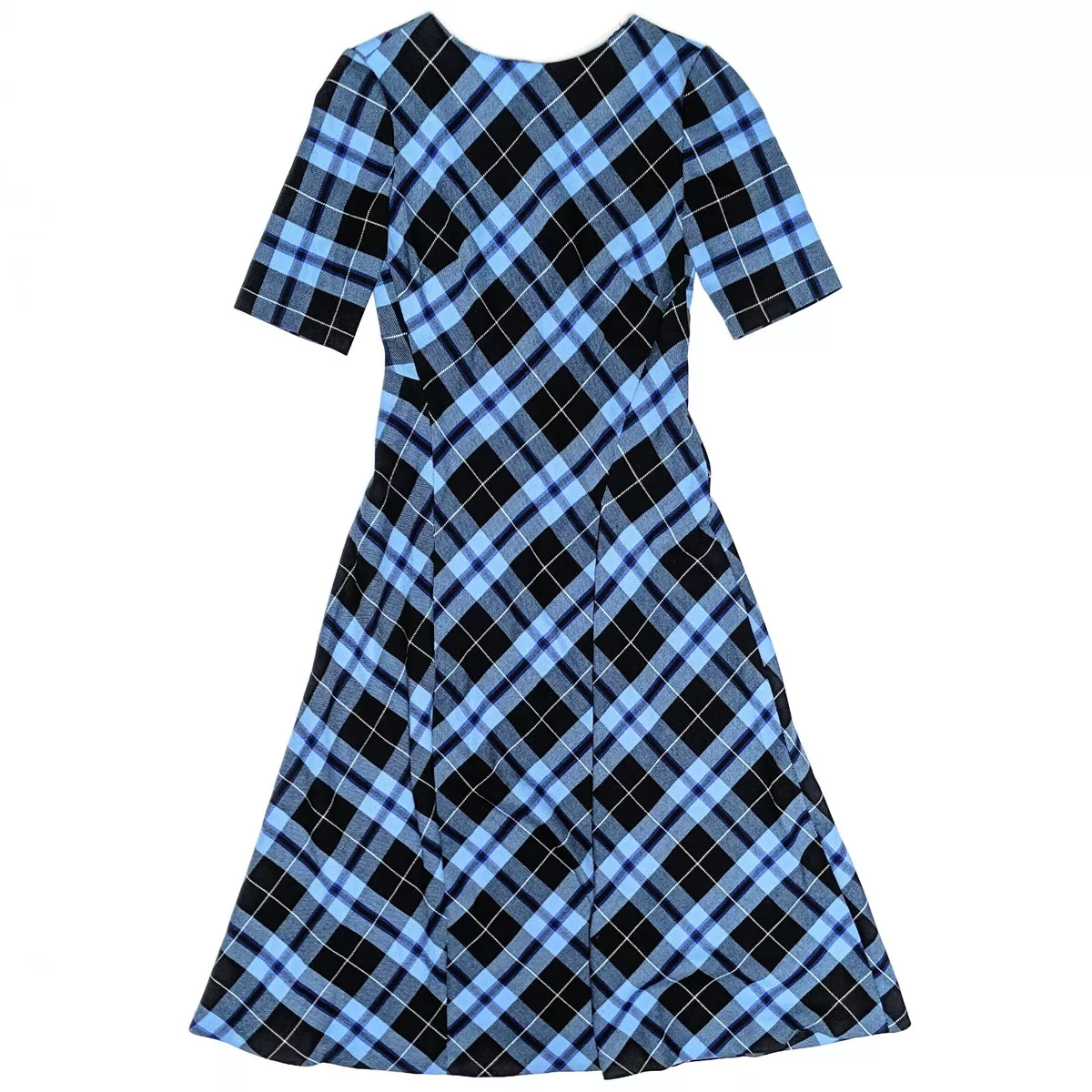 Zara blue store plaid dress