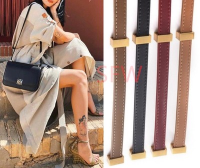 Leather Shoulder Crossbody Handle Strap For LOEWE Goya Box Series Bag