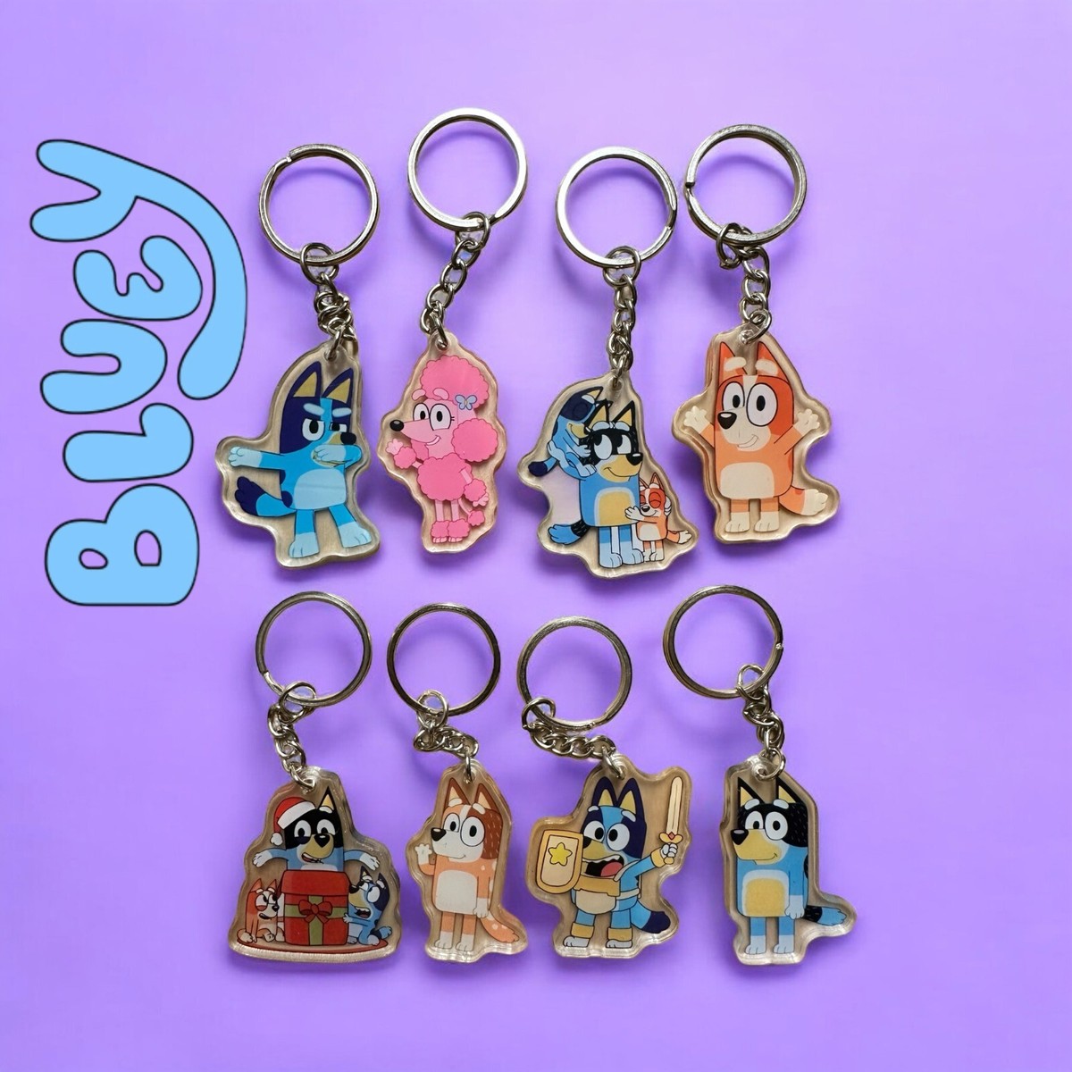 【新品未使用】Bluey Bingo ぬいぐるみキーホルダーセット ブルーイ ぬいぐるみ キーホルダー 2種類セット Bluey Bingo