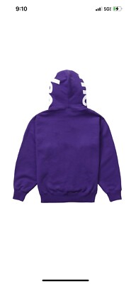 FREE SHIPPING Supreme Contrast Hooded Sweatshirt Size XL Purple  