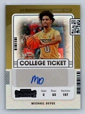 MICHAEL DEVOE 2022 Chronicles Contenders Draft COLLEGE TICKET RC AUTO #CT-MDE