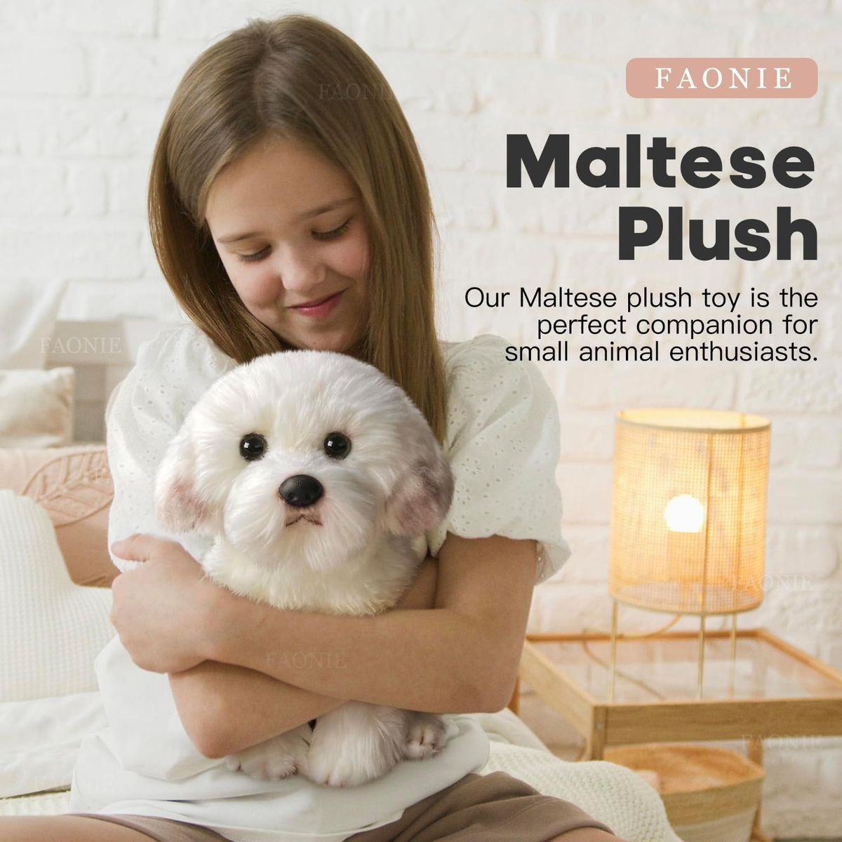 Uni-Toys - Malta con Correa - 26 cm (Longitud) - Perro de Peluche - Animal de Peluche Uni-Toys - Malta con Correa - 26 cm (Longitud) - Perro de Peluche - Animal de Peluche