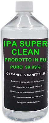 ANFEL ALCOOL ISOPROPILICO PURO 99.9% ISOPROPANOLO IPA CLEAN PULIZIA SUPERFICI 1LT