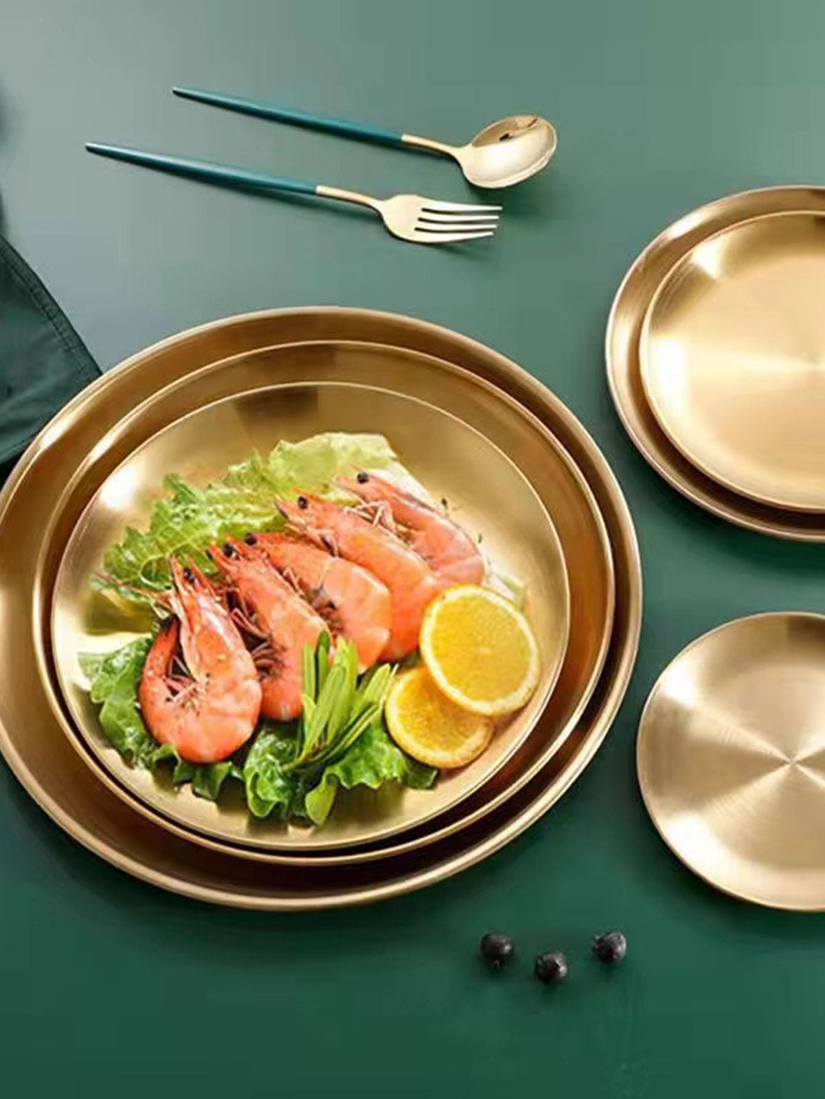 Stainless Steel Korean Bbq Grill Plate, Fruit & Snacks Serving Tray