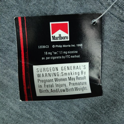 NEU Marlboro Sweatshirt Herren XXL grau Baumwolle Poly Mischung Vintage 99 Gear Meilen Neu mit Etikett - Bild 3 von 8