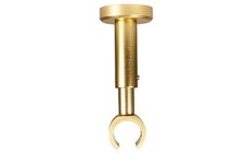 Deckenträger Deckenhalter Gardinenstangen 20 mm Metall Farbe Messing Matt